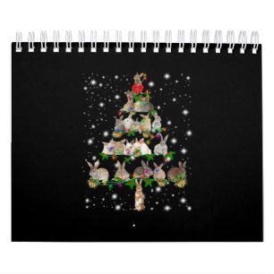 Calendrier Arbre De Noël De Lapin Couvert De Flamme De Flamm
