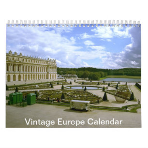 Calendrier Architecture des paysages d'Europe Vintage Calendr