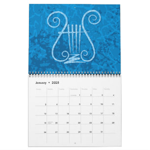 Calendrier Arrière - plan Blue Lyre
