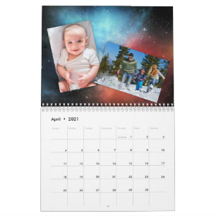 Calendrier Arrière - plans de l'espace extra-atmosphérique Ph
