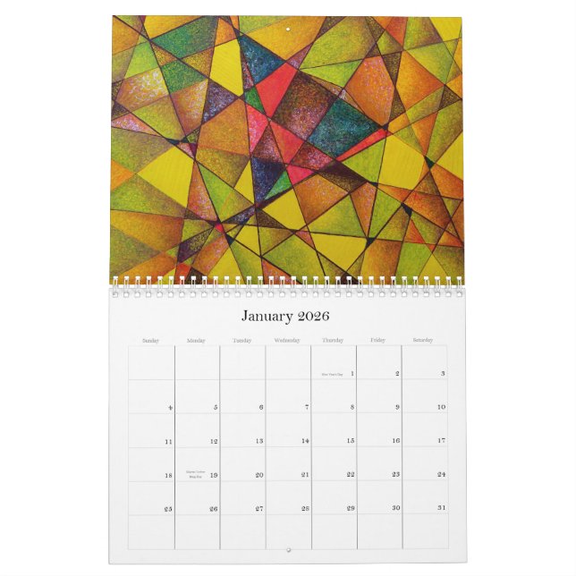 CALENDRIER - art abstrait I - 2012 (Jan 2026)