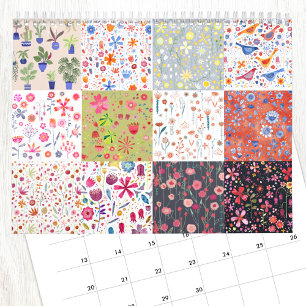 Calendrier Art botanique floral Nic Squirrell