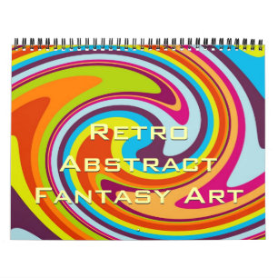 Calendrier Art de fantaisie abstrait rétro coloré moderne