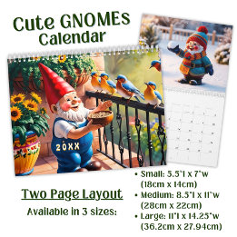 Calendrier Art de gnome de jardin drôle personnalisé