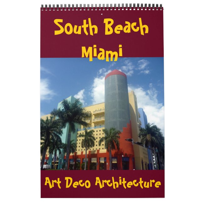 Calendrier art déco miami florida (Protection)