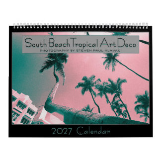Calendrier Art Déco Tropical de South Beach 2027