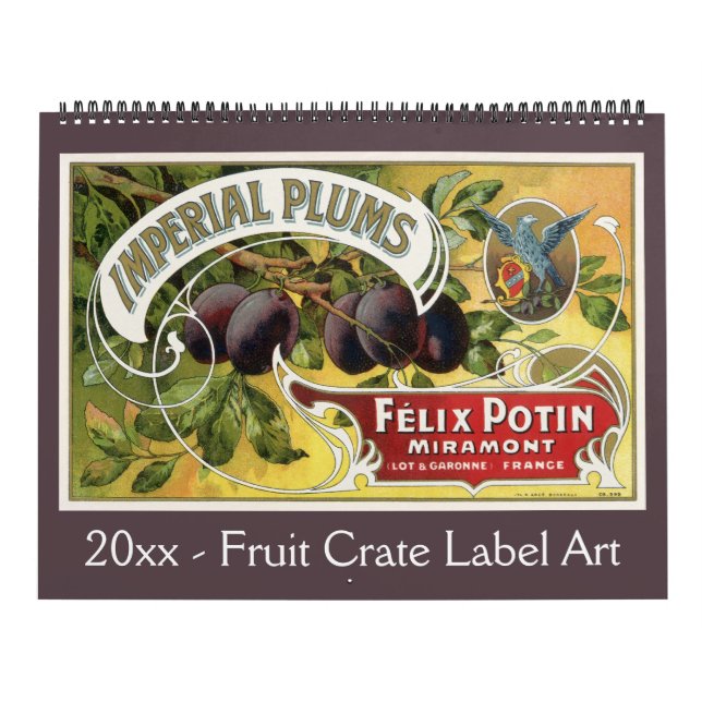 Calendrier Art Étiquette Fruit Crate (Protection)