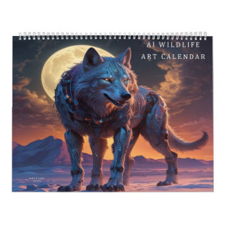 Calendrier Art numérique faune et flore AI