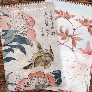 Calendrier Art Vintage Floral Japonais