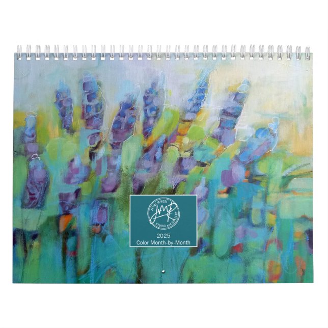 Calendrier artistique Abstrait 2025 par Jayne Rose (Protection)
