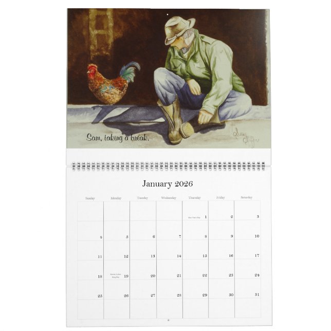 Calendrier artistique de Susan Shaffer (Jan 2026)