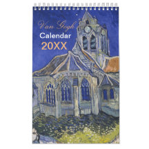 Calendrier artistique de Van Gogh vintage