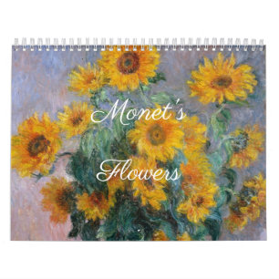 Calendrier artistique des fleurs de Monet (8,5 po 