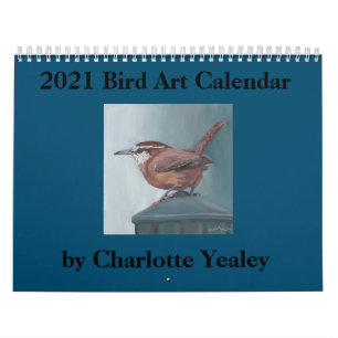 Calendrier artistique des oiseaux 2021 par Charlot