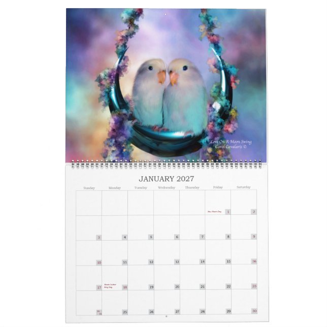 Calendrier artistique Inséparable 2012 (Jan 2027)
