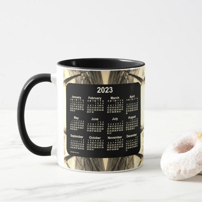 Calendrier artistique Sepia Neon 2023 par Janz Mug (Avec donut)
