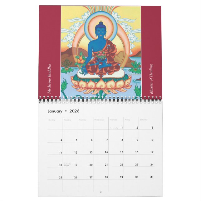 Calendrier artistique Thangka 2013 (Jan 2026)