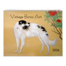 Calendrier artistique Vintage de Borzoi 2026