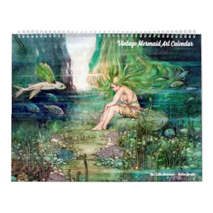 Calendrier artistique vintage de la sirène