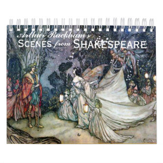 Calendrier artistique Vintage de Shakespeare d'Art