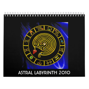 Calendrier ASTRAL LABYRINTH GOLD ZODIAC CHART Astrologie