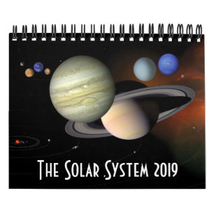 Calendrier Astronomie d'espace de planètes de système solai
