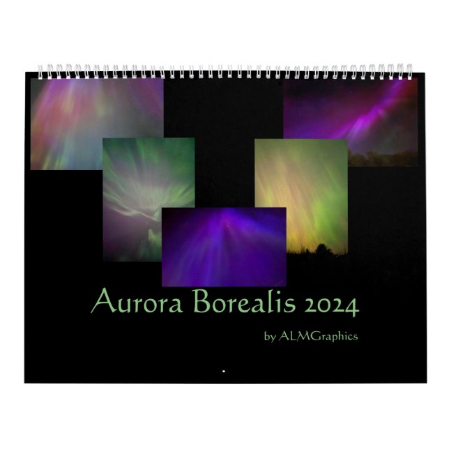 Calendrier Aurora Borealis 2024 Photographies - personnalisab (Protection)