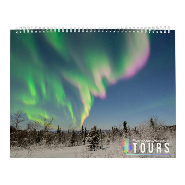 Calendrier Aurora de l'Alaska par Fairbanks Aurora (Protection)