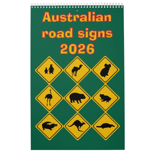 Calendrier Australian road signs 2026 (Protection)
