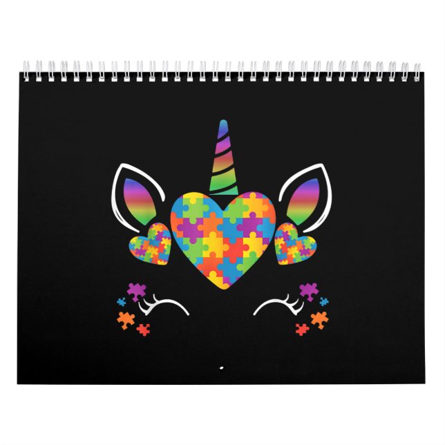 Calendrier Autiste| Cute Sensibilisation sur l'autisme Unicor (Protection)