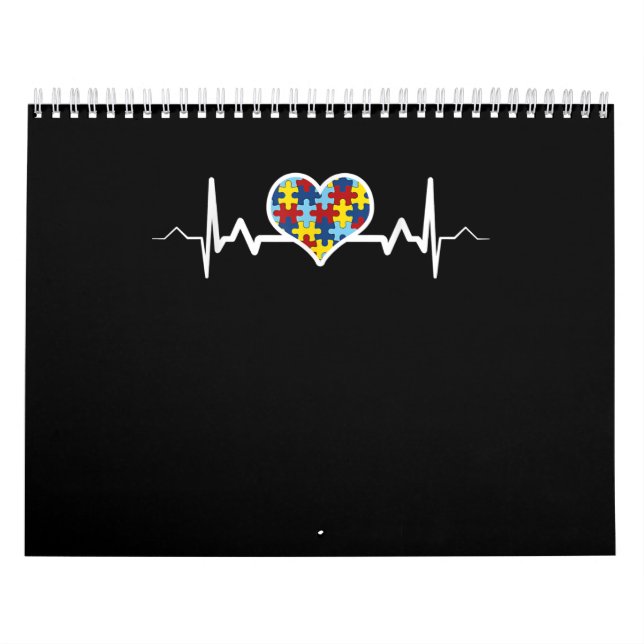 Calendrier Autiste| Sensibilisation sur l'autisme Heartbeat P (Protection)