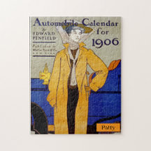 CALENDRIER AUTOMOBILE PUZZLE 1906 Edward Penfield