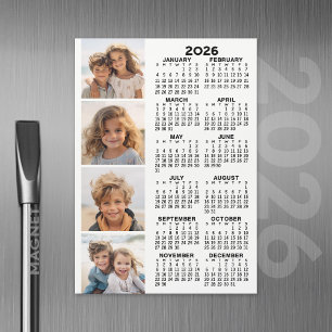 Calendrier avec 4 photo Collage carte magnétique b