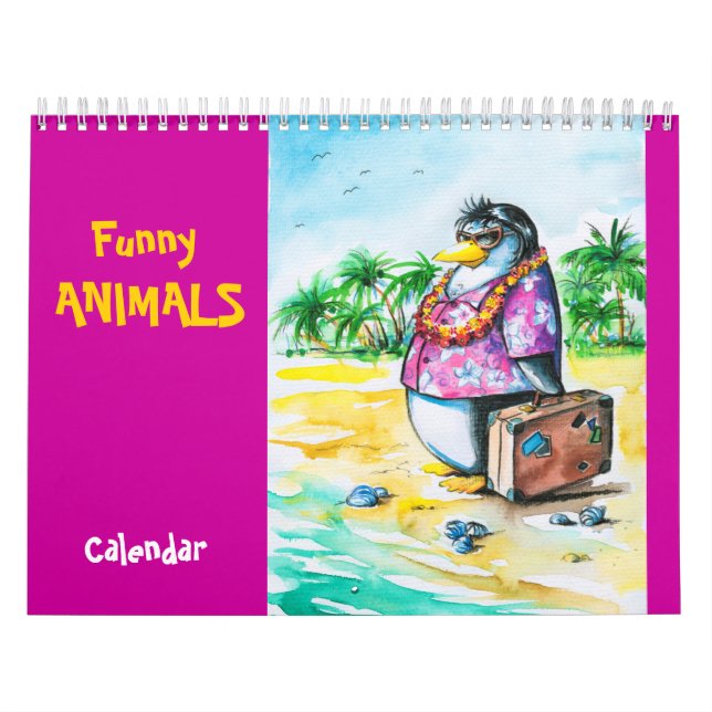 Calendrier avec illustrations d'animaux (Protection)