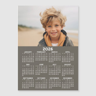 Calendrier avec photo - Carte magnétique de l'anné