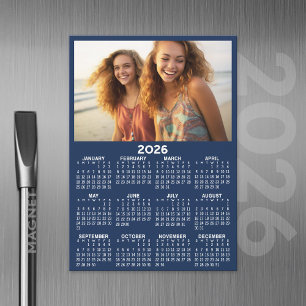 Calendrier avec photo Pleine année Afficher Magnet