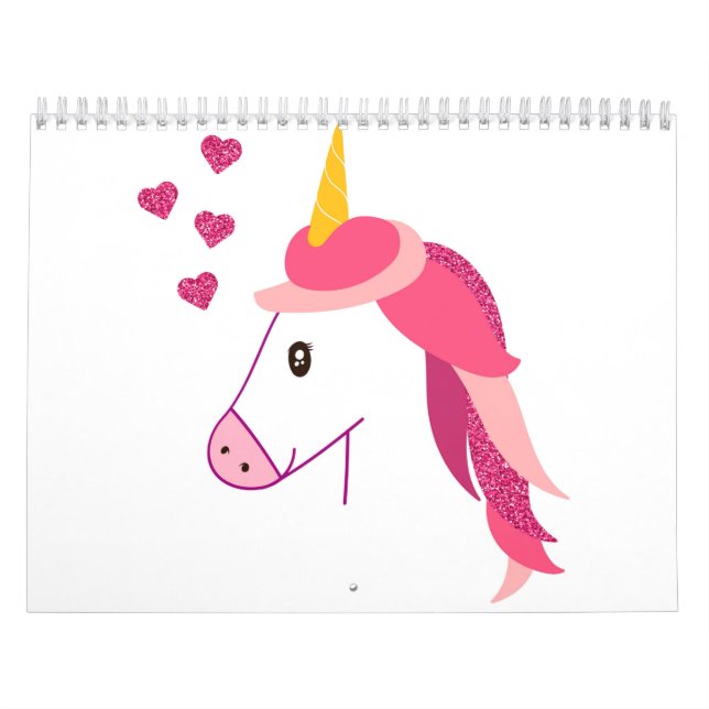 Calendrier avec une licorne pour une fille. (Protection)