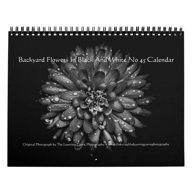 Calendrier Backyard Flowers In Black And White No 45 (Protection)