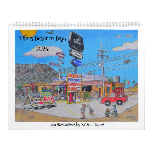 Calendrier Baja Illustrations par Kristin Calendars (Protection)