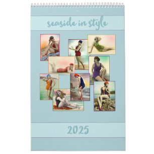 Calendrier Balnéaire en Style Cartes postales vintages portra