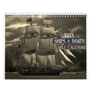 Calendrier Bateaux et bateaux Personnaliser l'année  