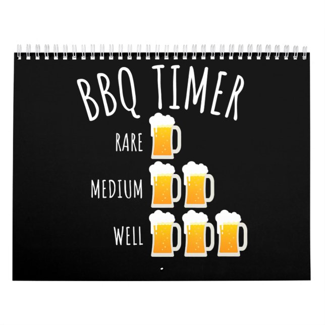 Calendrier BBQ | BBQ Timer Bière Boire Funny Grilling (Protection)