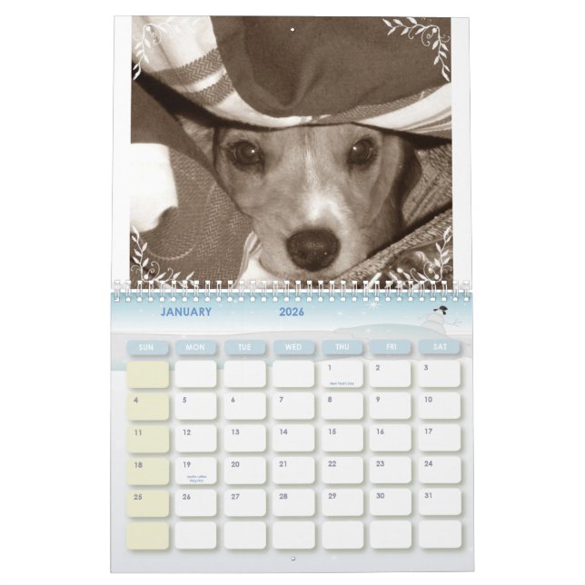 Calendrier Beagle Calander (Jan 2026)