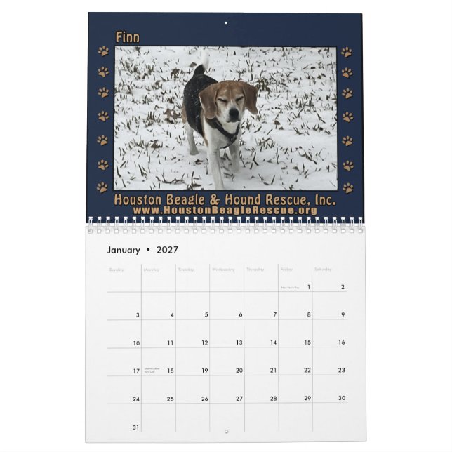 Calendrier Beagles and Buddies 2026 Calendar (Jan 2027)