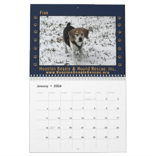 Calendrier Beagles et amis 2026
