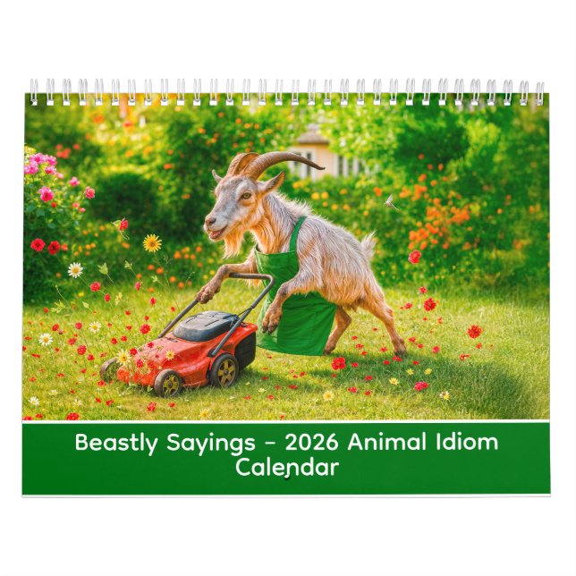 Calendrier Beastly Sayings – 2026 Animal Idiom Calendar (Protection)