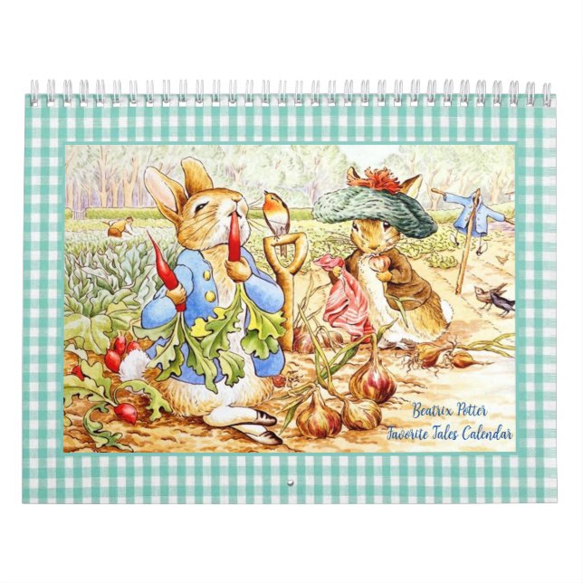 Calendrier Beatrix Potter Deux pages Taille moyenn (Protection)