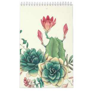 Calendrier Beau Cactus À Fleur