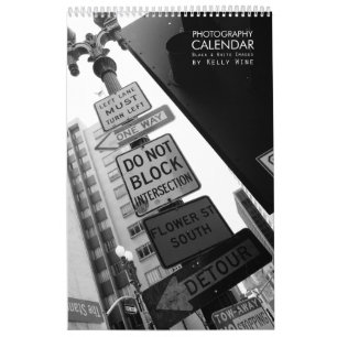 Calendrier beau de photo de B&W - vin de Kelly