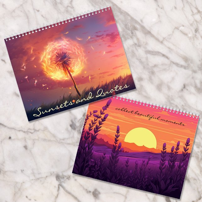 Calendrier Beaux couchers de soleil et citations (Créateur téléchargé)